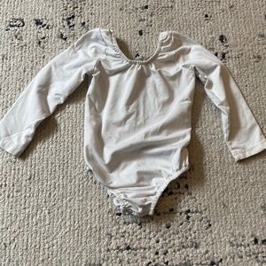 Bailey’s Blossoms size 6-9 months Livee Long Sleeve Leotard white